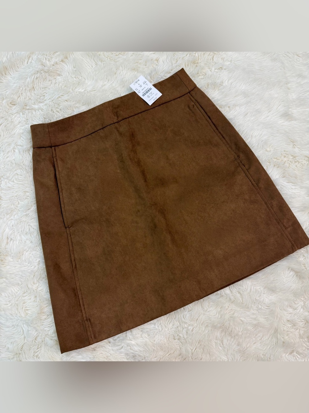 NEW! J. Crew Walnut Brown Faux Suede Mini Skirt